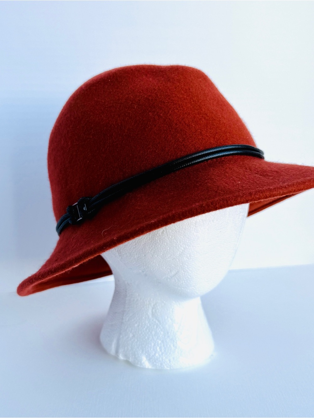Goorin Bros Rust Burnt Orange Felt Fedora Hat Small